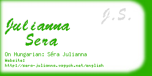 julianna sera business card